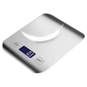 Ultra Slim Portable Electronic Kitchen Scale Multifunctional Food Scale with Tare and Unit Conversion Battery Powered