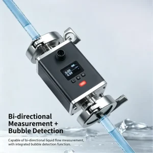 Ultrasonic Liquid Flow Meter Inline No Pressure Loss Micro Flow Meter Industrial Smart Home Compatible RS485 +/ 2% Accuracy