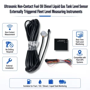 Ultrasonic Non Contact Fuel Oil Diesel Liquid Gas Tank Level Sensor Externally Triggered Fleet Level Measuring Instruments