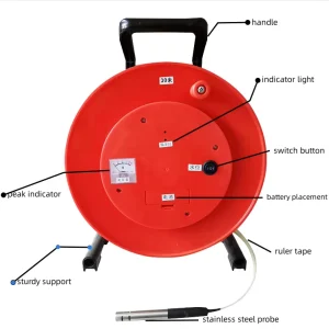 Underground Water Detector Machine 15M Borehole Water Level Meter with Sound & Light Signal