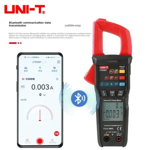 Uni T UT202BT High Precision Digital Clamp Meter Shifting AC DC Flow Meter Blue tooth Connection for Electrician