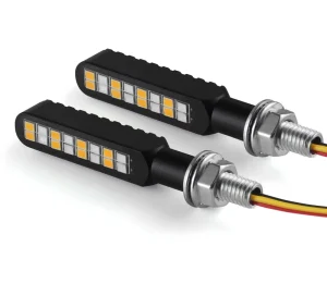 Universal Aluminum Alloy LED Motorcycle Turn Signal Light Pair Front Rear Blinker Indicators for Harley Honda Suzuki Yamaha
