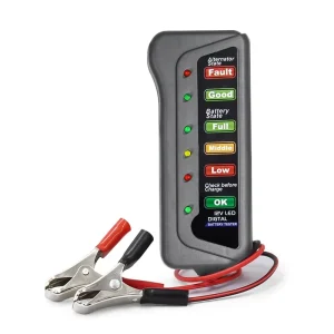 Universal Car 12V Digital Battery Tester Tool Analyzer with 6 LED for the Status of Battery Checking