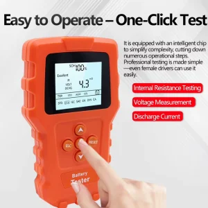 Universal High Precision Automatic Lead Acid Battery Tester 8 30VDC 0.1V Accuracy 3AH 200Ah Capacity Multi Vehicle LCD Display
