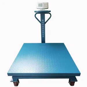 Universal Wheel Mobile Hand Push Pull Electronic Scale Commercial 1000 kg Industrial Scale Logistics Floor Scale 1 Ton