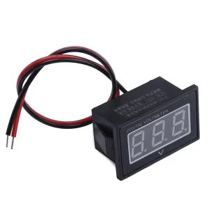 V40D Mini Waterproof DC Voltmeter 15 120V Red LED Voltage Panel Meter