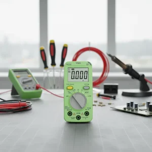 VA Mini Size CAT III 600V LCD Digital 4 Digit Professional Auto Range Scan Multimeter VA25B 2 Green NCV True RMS Non Contact