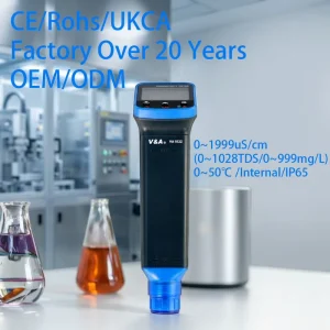 VA1022 Digital Conductivity TDS Salt Meter PPM EC Salinity Temperature Waterproof Data Hold Hydroponics Aquarium Water Quality