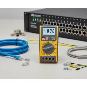 VA16 3 in 1 Digital LCD Multimeter Cable Tester 4 Digit AC/DC RJ11 RJ45 1000V 200mA Continuity Diode CAT III 600V 10A