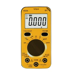 VA25A Digital Pocket Auto Range NVC Multimeter DC AC Voltmeter Ohm Volt Amp Ammeter Continuity Diode Test Anti Burn Double Fuses