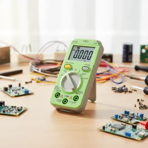VA25B Pocket Mini Digital Multimeter Auto Range Non Contact Voltmeter Ammeter AC DC Buzzer Continuity K Temperature LCD