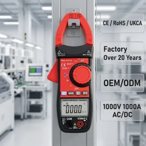 VA311B Auto Range AC DC Clamp Meter 1000A NCV True RMS Voltage Ammeter Resistance Capacitance Frequency DC Current Continuity