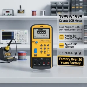 VA520B Digital LCR Meter with USB Interface High Accuracy 0.30% Measures 6 Basic Parameters Capacitance Inductance Etc.