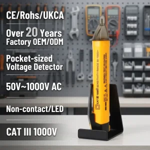 VA6815 Digital Mini Pen Type Multimeter CAT III 1000V Non Contact Voltage Detector with Pocket Hook Pencil Testing Tools