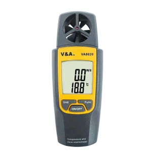 VA8020 LCD Digital Handheld Anemometer Wind Speed Meter Air Velocity Temperature Tester with ABS Material and Auto Power Off