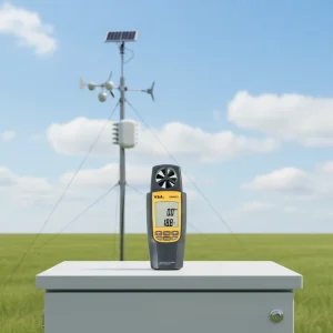 VA8022 1 Handheld Digital Anemometer Wind Speed Meter Measuring Temperature Vane Wind Volume Air Flow Backlight Max Min Auto