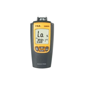 VA8040 CE Certified Digital Moisture Meter Building Material Air Temperature Detector Pin Type Backlit LCD Display Auto ABS