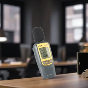 VA8080 Sound Level Meter 4 Digits Backlit LCD Portable SPL Tester A Weighted Range 0-120dB MAX/MIN Data Hold Home Industrial