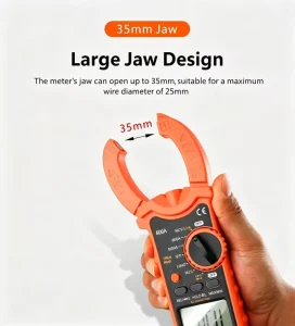 VC606+ Digital Clamp Meter AC DC Clamp Multimeter Anti burn Ammeter Voltmeter Ohm Tester with Overload Protection 600A Current