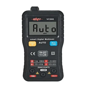 VC666 2000 Counting Dumbbell style Multimeter 0 600V 0 10A Range 4 Digit Display Low Battery Indicator Industrial Household Use