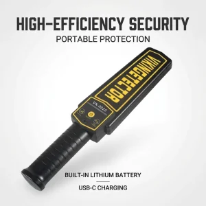 VK2022 Type C Rechargeable Handheld Metal Detector Security Wand Body Scanner High Sensitivity for Events & Airports