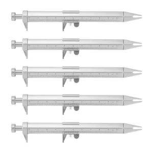 Vernier Caliper Pen Foreign Object Measuring Tool 15CM Plastic Digital Printing Black Blue Ink Office School Supplies