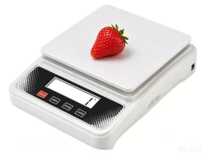 Versatile Portable Kitchen Weighing Scale White Digital Scale with Tare & Count Functions Battery Operated 3kg/0.5g