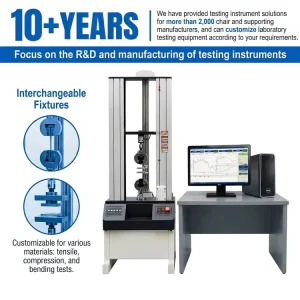 Vertical Double Column Computerized Wire Tensile Test Bed Universal Material Metal Yield Strength Welding Tensile Test Equipment