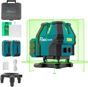 Vertical Horizontal Green Cross Dot Lines Laser Level Tool With 360 Pivoting Base