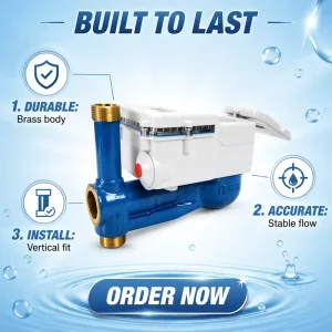 Vertical Installation Prepaid IC Card Intelligent Brass Multi Jet Water Meter