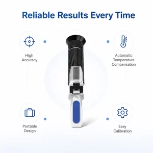 Veterinary Clinical Refractometer Tri Scale ATC Urine Specific Gravity Serum Protein Test for Dog Cat Large Animal