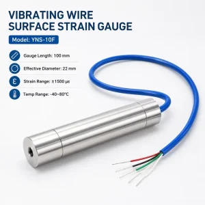 Vibrating Wire Surface Strain Gauge Temperature Sensor IP67 Protection High Accuracy Concrete Measurement