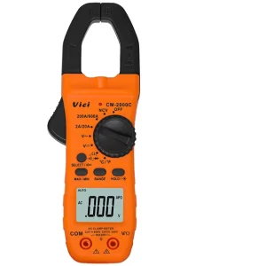 Vici TRMS NCV CM-2000C Digital Clamp Meter DC Voltage Tester 600A 600V CAT III 600V Rated 28mm Opening