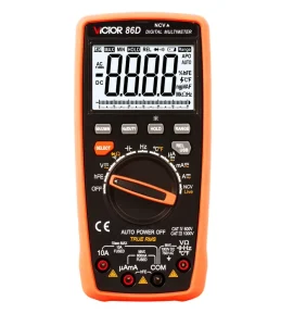 Victor Ruoshui 86D USB Professional Digital True RMS Multimeter 6000 Counts for Bluetooth Auto-Range AC/DC Current Voltage Meter