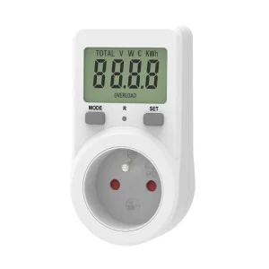 WATTSAVE Portable Single Phase Energy Power Monitor LCD Watt Meter Socket 230V for Europe Plug