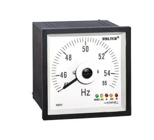 WDG96B Hz 96mm Analog Frequency Meter with Relay Alarm Output Display Type Analog Only