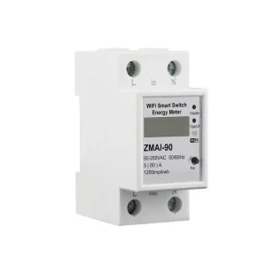 WIFI Electricity Meter Smart Energy Meter 5(60)A 110V 230V Single Phase Din Rail Over Under Voltage Current Protection