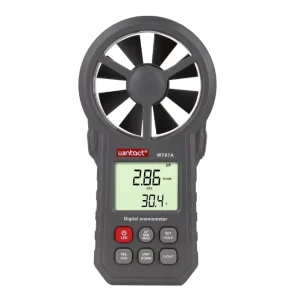 WT87A Portable Digital Anemometer Thermometer Real-time Anemometro Wind Speed Air Velocity Temp Gauge Meter Wind Cold Indicator