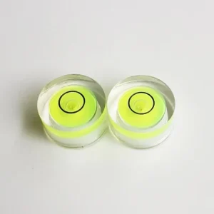 WX1307 Industrial Grade Bullseye Round Bubble Level Spirit Level Vial with Flange Acrylic Material High Accuracy