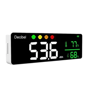 Wall Mounted Sound Level Decibel Meter Multifunction LED Noise Meter Indoor Outdoor