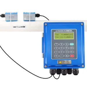WanBang Fixed Clamp On Ultrasonic Flow Meter Probe for Water Oil Wide Flow Range High Accuracy (+/-1%) Non Invasive