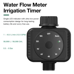 Water Flow Meter Liquid Flow Sensor 45.5L/min High Precision Digital Flow Measuring Instrument