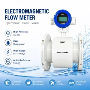 Water Flow Sensor Magmeter Electromagnetic Flowmeter High Precision Flow Sensor IP68 Waterproof Flow Meter