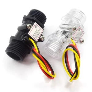 Water Flow Sensor Switch G1/2″ Fluid Flow Meter Water Control Transparent Enclosure DC 5-15V Use for Water Heaters YF-S201C