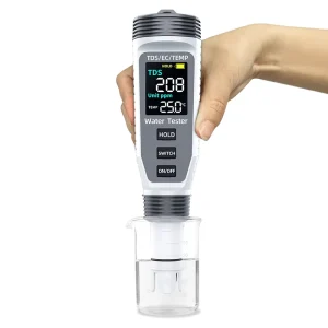 Water Quality Tester Pen TDS EC Temperature 3 in 1 Function Meter Range 0 9999ppm Type C Recharge Household Upgraded