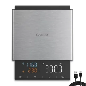 Waterproof Food Weighing Espresso Brewing Scale Rechargeable Digital Kitchen Scale USB Hand Drip Coffee Scale with Timer