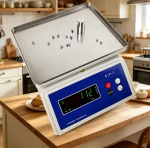 Waterproof High Precision LED Digital Bench Scale Rechargeable Industrial Electronic Scale with Stainless Steel Pan Kg/Lb Unit