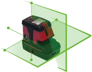 Waterproof IP54 Self Leveling Cross Line + 5 Dot Green Beam Laser Level