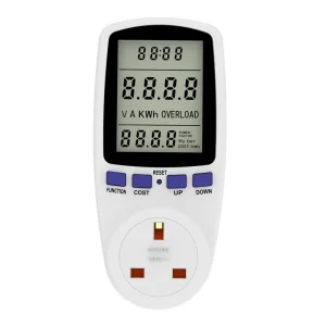 Wattsave Single Phase 230V Digital Smart LCD Energy Meter CE Certified 3680W Max Power 0 9999.9 kWh Range UK Plug