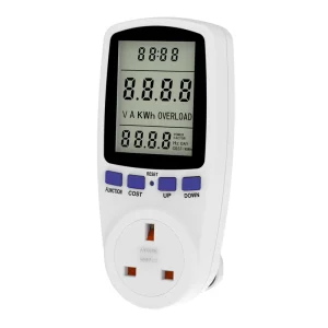 Wattsave Single Phase 230V Digital Smart LCD Energy Meter with 2900W Max Power 0.1% Accuracy CE Certified UK Plug